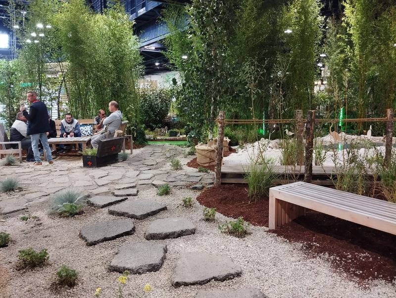 Jardin participatif réalisé au Salon du Végétal 2024